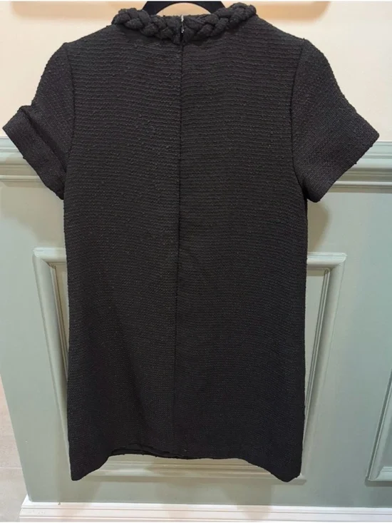 Tuckernuck Jackie Tweed Black Short-Sleeve Mini Shift Dress - Picture 4 of 5